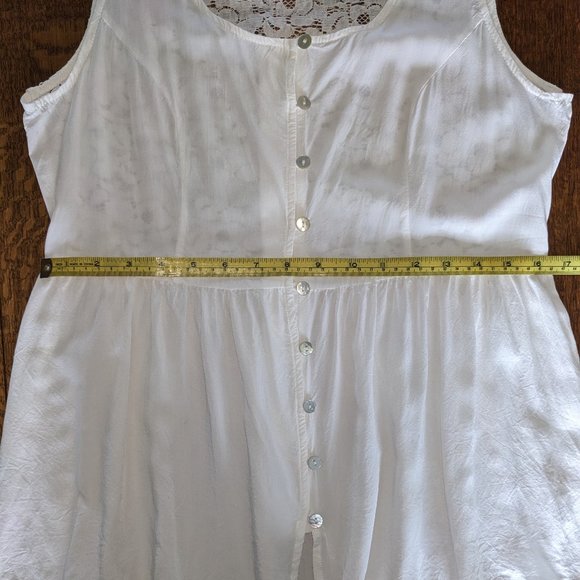 P.S. LOVE White (or Off-White) Lace Sleeveless Button Down Tank Top Small - Picture 15 of 15